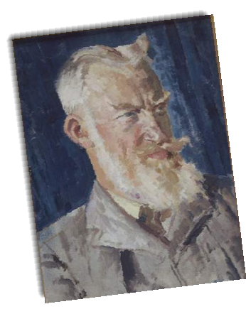 Portrait of Bernard Shaw by Augustus John, 1915, from the National Trust